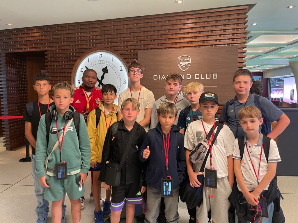 Football camp visits Emirates Stadium the home of Arsenal 2
