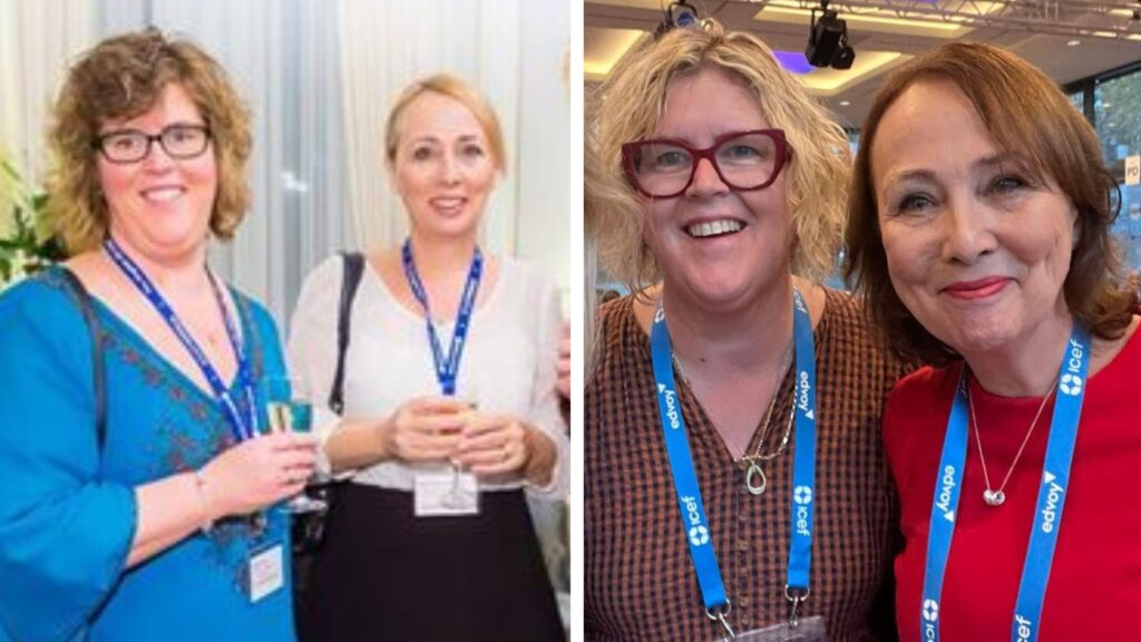 Helen Lami and Kate Hargreaves - many years of friendship